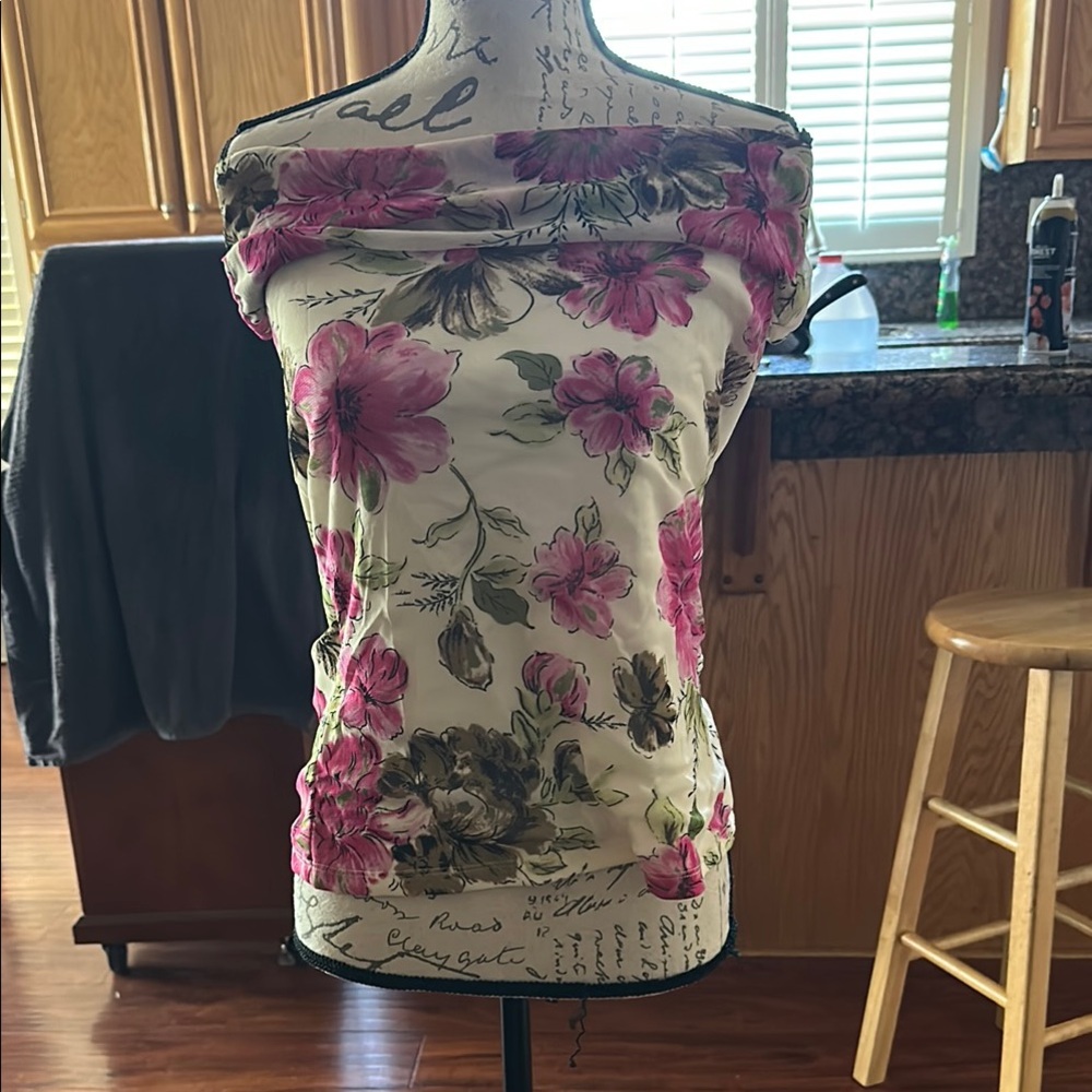 INC International Concepts Floral Off-Shoulder Top